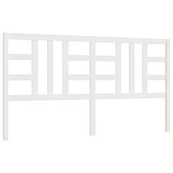 vidaXL Tête de lit Blanc 186x4x100 cm Bois massif de pin