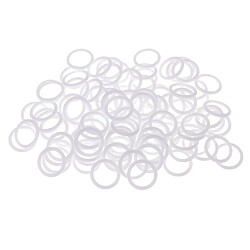 100pc / lot sangle de soutien-gorge slider crochets 0 bagues lingerie couture blanc 8mm