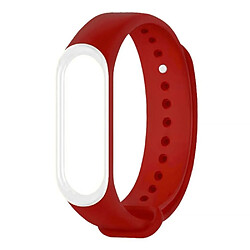 Bracelet en silicone deux tons doux rouge pour votre Xiaomi Mi Band 3