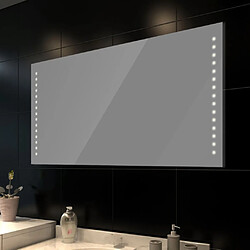 Decoshop26 Miroir de salle de bain avec lumières LED 100 x 60 cm DEC022628