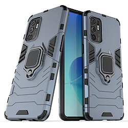 Coque en TPU antichoc avec béquille bleu pour votre Oppo Reno6 4G