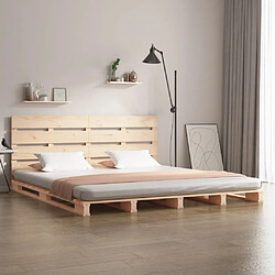 Maison Chic Lit Moderne Chambre - Cadre/structure de lit pour adulte 150x200 cm Bois de pin massif Très grand -MN77947