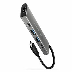 Hub HMC-5G2 2x USB-A + 2x USB-C + HDMI, USB-C 3.2 Gen 2 10Gbps, PD 60W, 13cm USB-C cle