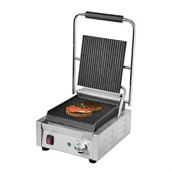 Grill Panini Professionnel Rainuré Simple - 380 x 395 mm - Bistro Buffalo