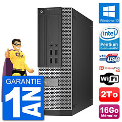 PC Dell OptiPlex 7020 SFF Intel G3220 RAM 16Go Disque Dur 2To Windows 10 Wifi - Occasion