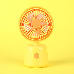 Avis (Jaune) Ventilateur de Bureau Petit Chargement Usb Ventilateur Portable à Cinq Pales De Refroidissement Par Brise Puissant