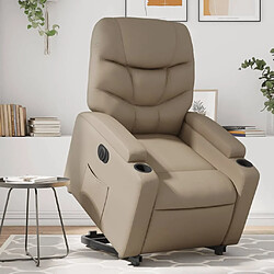 vidaXL Fauteuil inclinable électrique cappuccino similicuir