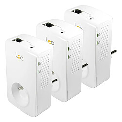 LEA 3 CPL NetSocket 1800 Mbits/s Ethernet Gigabit avec prise gigogne