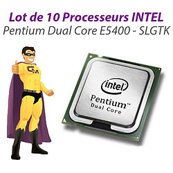 Lot x10 Processeurs CPU Intel Pentium Dual Core E5400 2.7Ghz 800Mhz LGA775 SLGTK - Occasion