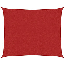 vidaXL Voile d'ombrage 160 g/m² Rouge 2,5x3 m PEHD