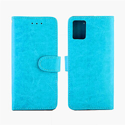 Avis Wewoo Housse Coque Pour Galaxy A51 Crazy Horse Texture de protection en cuir à rabat horizontal avec support et fentes cartes et portefeuille et cadre photo bleu bébé