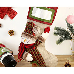 Avis C324 Chaussettes de décoration de Noël Snowman Sac cadeau en coton en coton Pendentif sac de Noël sac de bonbon sac de cadeau pour Noël