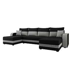 Acheter Bestmobilier Harvey - canapé panoramique en U - 7 places - convertible avec coffre - en tissu