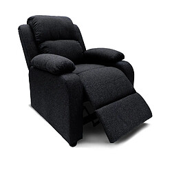 Fauteuil relax Riga tissu Noir