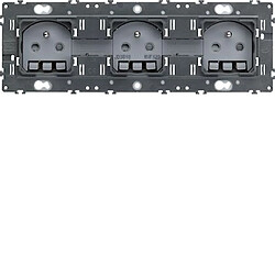 prise de courant - 2p+t - triple - hager wxf123