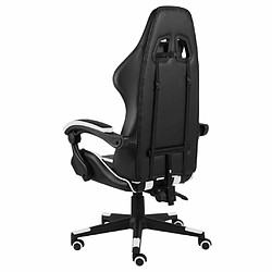 Avis Maison Chic Fauteuil de jeux vidéo,Fauteuil Gamer du Bureau Noir et blanc Similicuir -MN60344