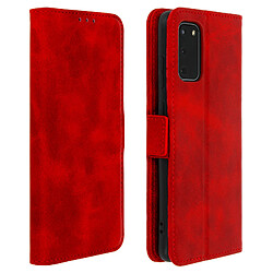 Avizar Housse Samsung Galaxy S20 Étui Folio Porte-cartes Fonction Support Rouge