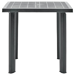 vidaXL Table de jardin Anthracite 80x75x72 cm Plastique