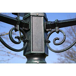 Acheter vidaXL Lampadaire de jardin 3 bras 215 cm Vert foncé/Noir Aluminium