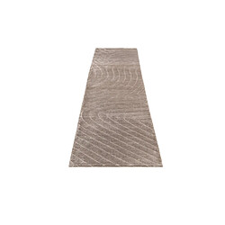 Avis Vidal Tapis de couloir en laine 292x79 brun Darya