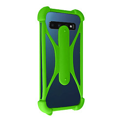 Avizar Coque Smartphone Universel Silicone Coins bumper Antichoc Béquille support vert