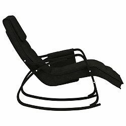 Acheter Maison Chic Chaise à bascule | Fauteuil Relax, design moderne Noir Tissu -GKD14575