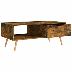 Maison Chic Tabls basse,Table Console pour salon Chêne fumé 100x49,5x43 cm Aggloméré -MN28008 pas cher