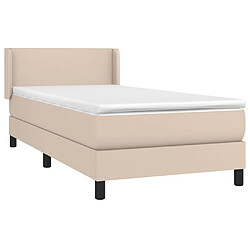 Avis Maison Chic Lit Adulte - Lit simple Lit à sommier tapissier avec matelas moelleux - Meuble de Chambre - Cappuccino 90x200 cm -MN25578