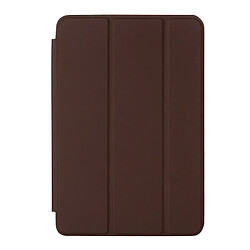 Wewoo Smart Cover marron pour iPad mini 4 Housse en cuir de couleur unie à rabat horizontal avec support et fonction de veille / réveil