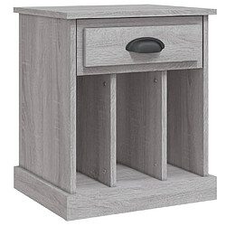 vidaXL Table de chevet sonoma gris 43x36x50 cm