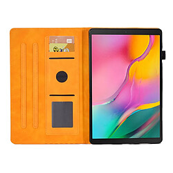 Etui en PU antichoc, fonction d'éveil/veille automatique, motif de couture avec support pour Samsung Galaxy Tab A 10.1 (2019) (T510/T515) - kaki