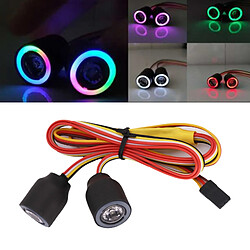 RC Voiture 2 RGB LED Lumière Phares Blanc LED Source D'alimentation 5-8V Tête Lampes 12 Mode D'éclairage effets pour SCX10 TRX4 D90 90046 90047 1/10 pas cher