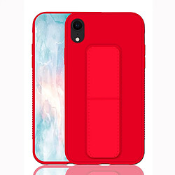 Wewoo Coque Rigide Pour iPhone XR Shockproof PC + TPU Housse de protection avec bracelet et support Rouge