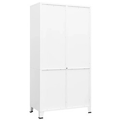 Avis vidaXL Garde-robe Blanc 90x50x180 cm Métal