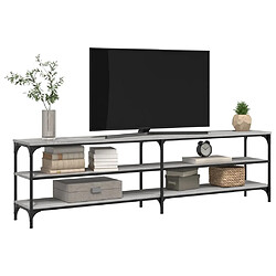 Acheter Maison Chic Meuble TV scandinave gris - Banc TV pour salon Sonoma 180x30x50 cm bois d'ingénierie et métal -MN48112