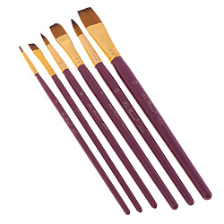 Avis 6Set Artist Nylon Pinceau Set pour aquarelle acrylique peinture à l'huile violet