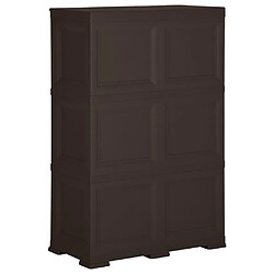 Acheter vidaXL Armoire en plastique 79x43x125 cm Design de bois Marron