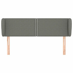 Avis Maison Chic Tête de lit scandinave avec oreilles,meuble de chambre Gris foncé 147x23x78/88 cm Tissu -MN79860