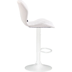 Avis Non Tabouret de bar liège simili cuir blanc