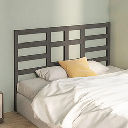 Avis Maison Chic Tête de lit scandinave,Meuble de chambre Gris 166x4x104 cm Bois massif de pin -MN17165