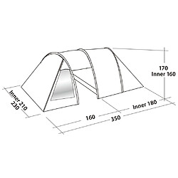 Easy Camp Tente Galaxy 300 3 places rustique Vert