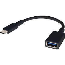 Renkforce USB 3.0 adaptateur [1x USB-C prise mâle - 1x USB 3.0 femelle A] 0.15 m noir avec OTG-Funktion, vergold