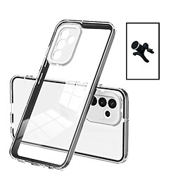 PHONECARE Kit Coque 360 Airbag Anti-Drop Caméra Protection + Support Magnétique Renforcé de Voiture pour Samsung Galaxy A04s - Transparent