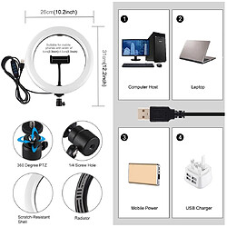 Acheter Yonis Ring Light LED USB 3 Modes Avec Trépied