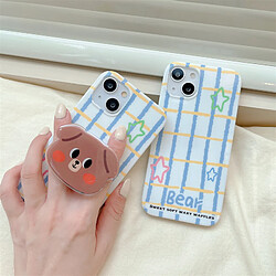 Avis GUPBOO Étui pour iPhone12 Support de coque de téléphone dessin animé chien blush à carreaux