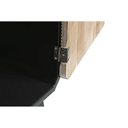 Avis Pegane Meuble TV en bois coloris naturel, noir - Longueur 120 x Profondeur 50 x hauteur 58 cm