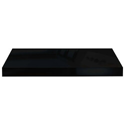 Avis vidaXL Étagère murale flottante Noir brillant 50x23x3,8 cm MDF