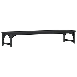 vidaXL Support de moniteur noir 85x23x15,5 cm bois d'ingénierie