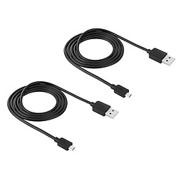 Wewoo Câble pour Samsung Galaxy, Huawei, Xiaomi, LG, HTC et autres smartphone 2 PCS 1 m haute vitesse Micro USB vers USB Data Sync Kits de recharge de câble,