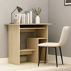 Maison Chic Bureau,Table de travail,bureau de travail pour chambre Chêne sonoma 80 x 45 x 74 cm Aggloméré -GKD20790